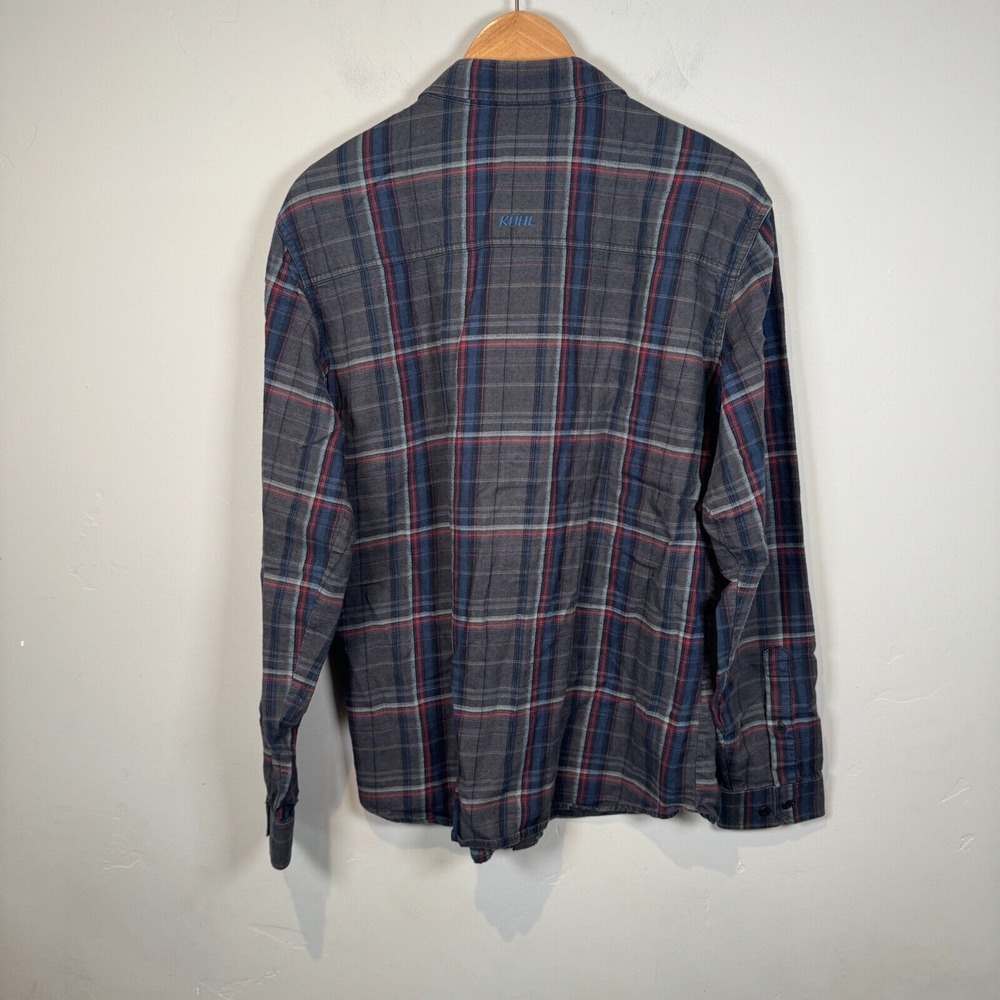 Kuhl Fugitive Flannel Shirt Mens Size Medium Cotton Plaid Long Sleeve Button Up - Picture 2 of 12